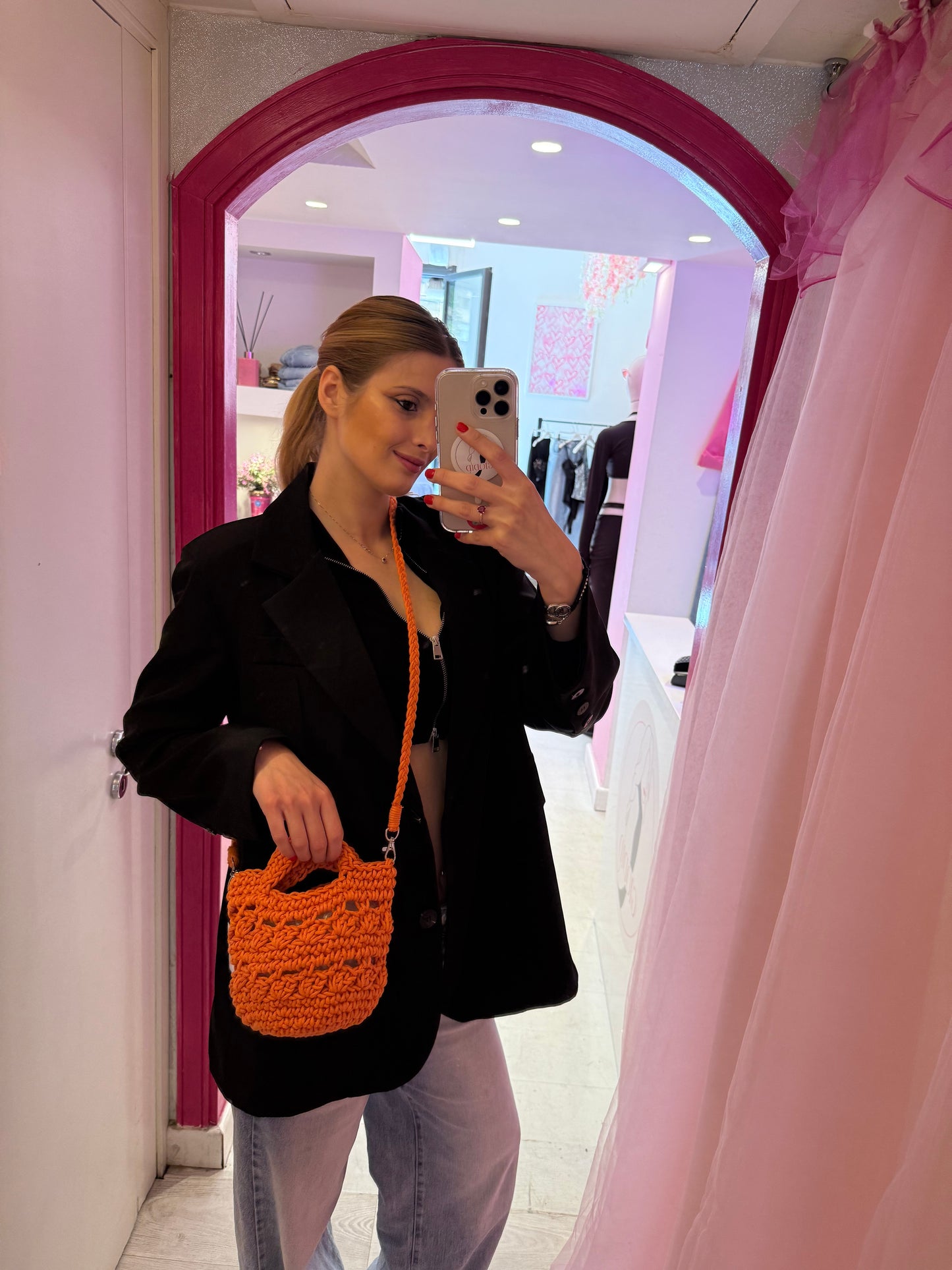 Borsa uncinetto baby arancio