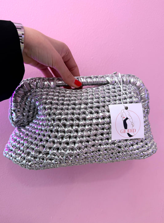 Borsa uncinetto argento