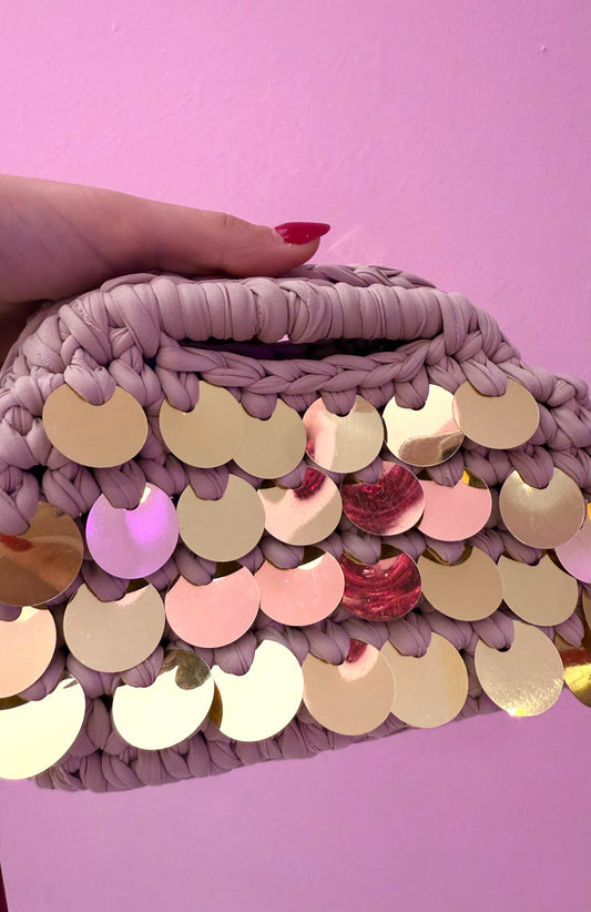 Borsa clutch paillettes